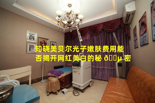 知晓美贝尔光子嫩肤费用能否揭开网红美白的秘 🐵 密